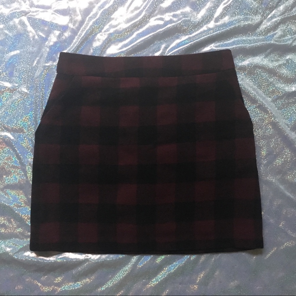Red Tartan Mini Skirt